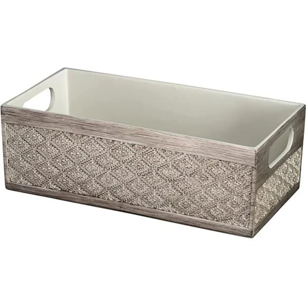 Bathroom Box Toilet Paper Holder Storage Basket - Decorative Toilet Tank Topper